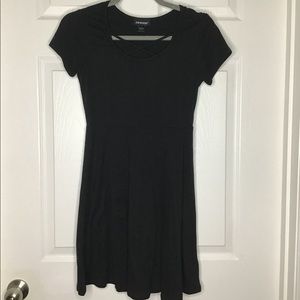 Black dress with strap detail